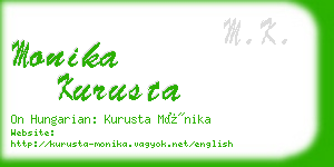 monika kurusta business card